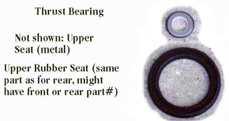 Sentra SE-R front suspension thrust bearing, upper seat, upper rubber seat