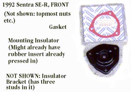 Sentra SE-R front strut gasket, mounting insulator