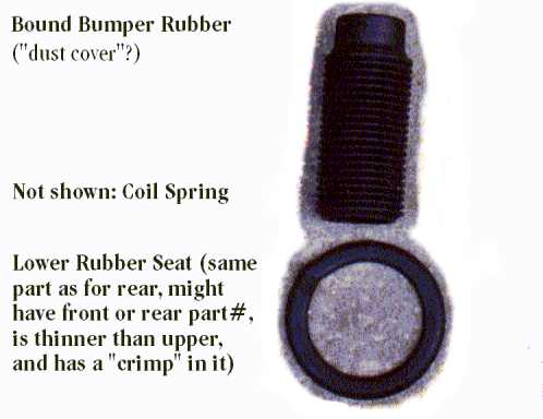Sentra SE-R front suspension bound bumper rubber (strut dust cover), lower rubber seat